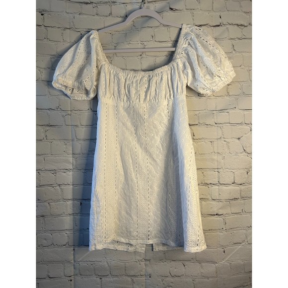 Women's VICI White Embroidered Button Up Midi Dress. SZ M. NWOT. - Picture 2 of 3